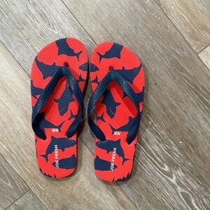 Brand new never worn Joe Fresh Kids Red and Navy Flip Flops